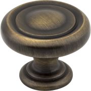1-1/4" Diameter Antique Brushed Satin Brass Bremen 1 Cabinet Knob - 117ABSB