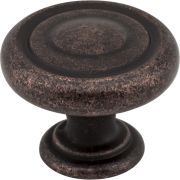 1-1/4" Diameter Distressed Oil Rubbed Bronze Bremen 1 Cabinet Knob - 117DMAC