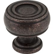 1-3/16" Diameter Distressed Oil Rubbed Bronze Barrel Bremen 2 Cabinet Knob - 127DMAC