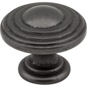1-1/4" Diameter Gun Metal Stacked Bremen 2 Cabinet Knob - 137DACM