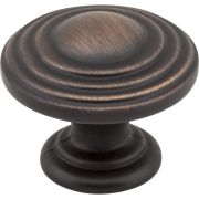 1-1/4" Diameter Brushed Oil Rubbed Bronze Stacked Bremen 2 Cabinet Knob - 137DBAC