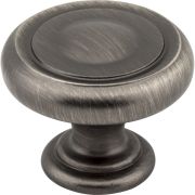 1-1/4" Diameter Brushed Pewter Bremen 1 Cabinet Knob - 117BNBDL