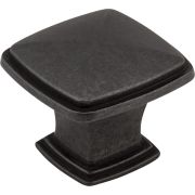 1-3/16" Overall Length Gun Metal Square Milan 1 Cabinet Knob - 1091DACM