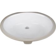 17" Oval Undermount White Porcelain Bowl - H8810WH