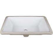 18 1/2" Rectangle Undermount White Porcelain Bowl - H8910WH