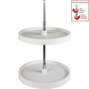 24" Diameter Round Plastic Lazy Susan Set with Twist and Lock - PLSR224