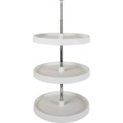 18" Diameter Round Plastic Lazy Susan Set with Twist and Lock - PLSR2318