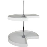 32" Diameter Kidney Plastic Lazy Susan Set with Chrome Hubs - PLSMK32