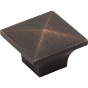 1-1/4" Overall Length Brushed Oil Rubbed Bronze Pyramid Cairo Cabinet Knob - 595DBAC