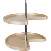 32" Kidney Banded Lazy Susan Set with Twist and Lock Adjustable Pole - BLSK232-SET
