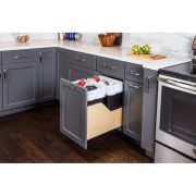 Pre-assembled 35Qt Double Pullout Waste Container System - CDM-WBMD35B