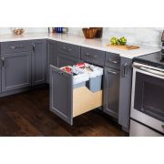 Pre-assembled 35Qt Double Pullout Waste Container System - CDM-WBMD35G