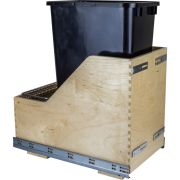 Pre-assembled 50Qt Single Pullout Waste Container System - CDM-WBMS50B