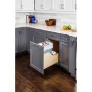 Pre-assembled 50Qt Single Pullout Waste Container System - CDM-WBMS50G