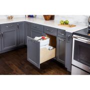Pre-assembled 35Qt Single Pullout Waste Container System - CDM-WBMS35WH