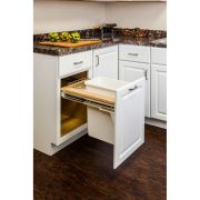 Top Mount Soft Close Single Trash Can Unit for 15" Opening - TMSC-15