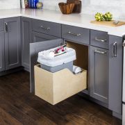 Pre-assembled 35Qt Single Pullout Waste Container System - CAN-WBMS35G