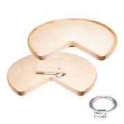28" Kidney Lazy Susan with Pre Installed 10" Swivel - LSK28-S