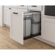 Metal Double Trashcan Black Nickel - SWS-MBMD35GBN