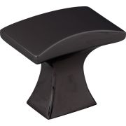 1-1/4" Overall Length Matte Black Flared Philip Cabinet Knob - 767MB