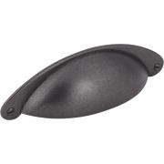 3" Center-to-Center Gun Metal Lyon Cabinet Cup Pull - 8233DACM