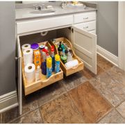 16 1/16" Pre-assembled Vanity Depth High Back Rollout Drawer for 18 Opening - ROVHB18-WB