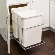 35Qt Double Pullout Waste Container System Chrome - CAN-EBMDPC-R