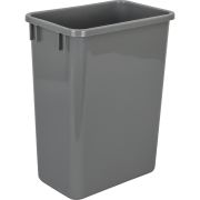 Grey 35 Quart Plastic Waste Container