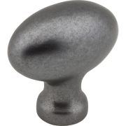 1-9/16" Overall Length Gun Metal Football Lyon Cabinet Knob - 3991DACM