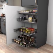 Wire Pullout Basket for 27" Cabinet Opening Black - SWS-WB273BN