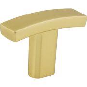 1-1/2" Overall Length Brushed Gold Square Thatcher Cabinet "T" Knob - 859T-BG