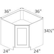 BDC36 Madison Grey Shaker Pre-Assembled