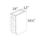 DB12-3 Classic White Shaker Pre-Assembled