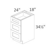 DB18-3 Classic White Shaker Pre-Assembled