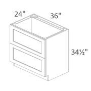 DB36-2 Classic White Shaker Pre-Assembled
