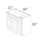 FA3621DL Classic White Shaker Pre-Assembled