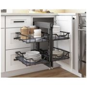 STORAGE WITH STYLE® Black Nickel 15" Full-Height Blind Corner Organizer