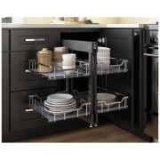 STORAGE WITH STYLE® 18" Polished Chrome Full-Height Blind Corner Organizer