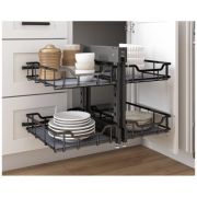 STORAGE WITH STYLE® Black Nickel 18" Blind Corner Organizer