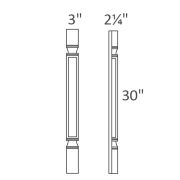 POLE75-W330 Victoria White Shaker