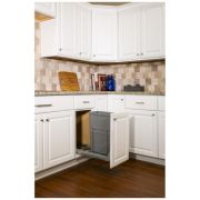 Wire Single 35qt Trashcan Pullout with Soft-close Slides
