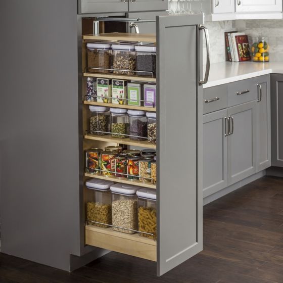 Hardware Resources PPO2 860 Wood Pantry Cabinet Pullout 8 1 2 x 22 1 4 x 60