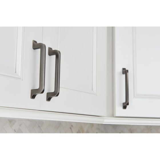 96 mm Center-to-Center Brushed Pewter Callie Cabinet Pull - 839