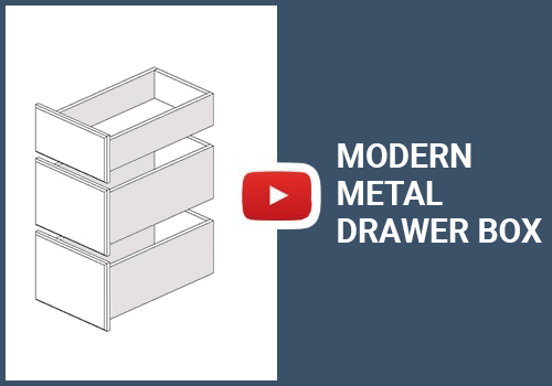 Frameless Assembly Modern Metal Drawer Box