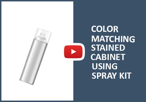 Aerosol Kit on Stained Cabinets
