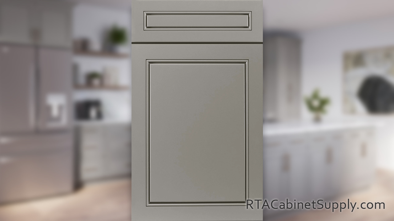 Aspen Grey cabinet front.