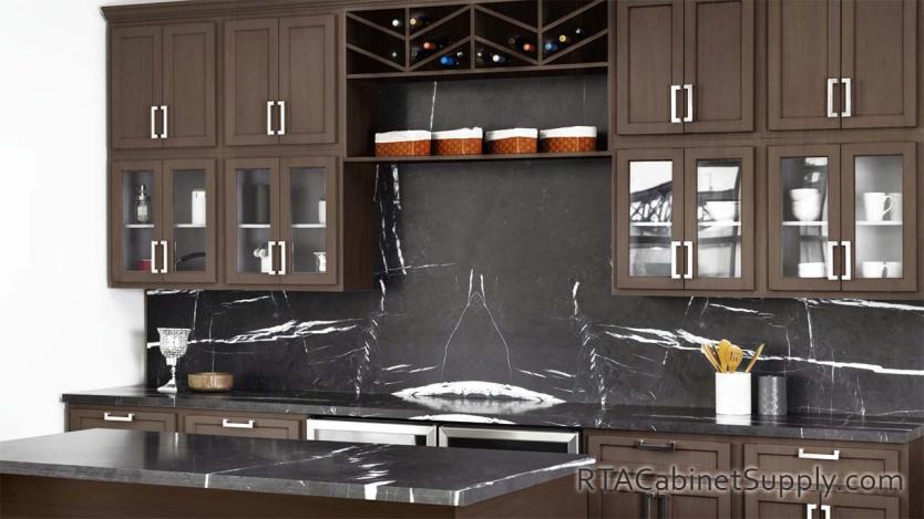 Avalon Java kitchen full view with an island.