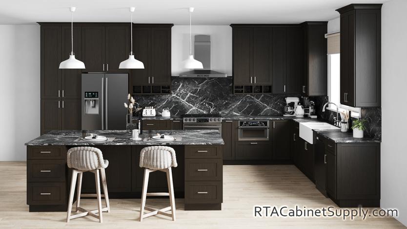 Chatham Cobblestone kitchen full view with an island.