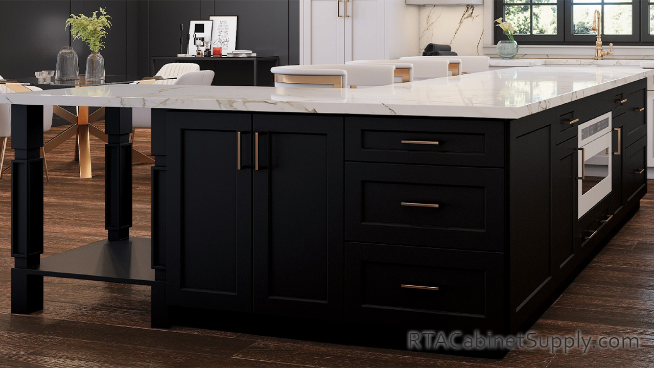 Salem Black Shaker an island full view.