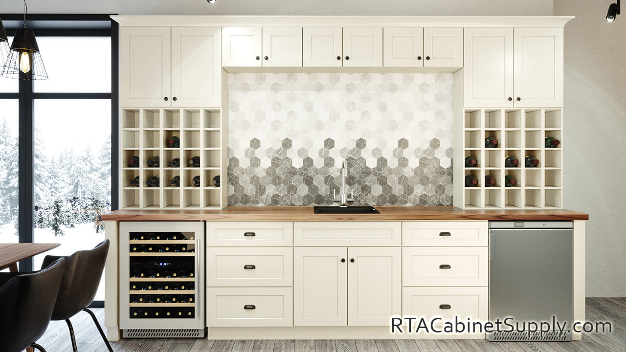 Highland Black Shaker RTA Kitchen Cabinets - Accent color – RTA Wood  Cabinets